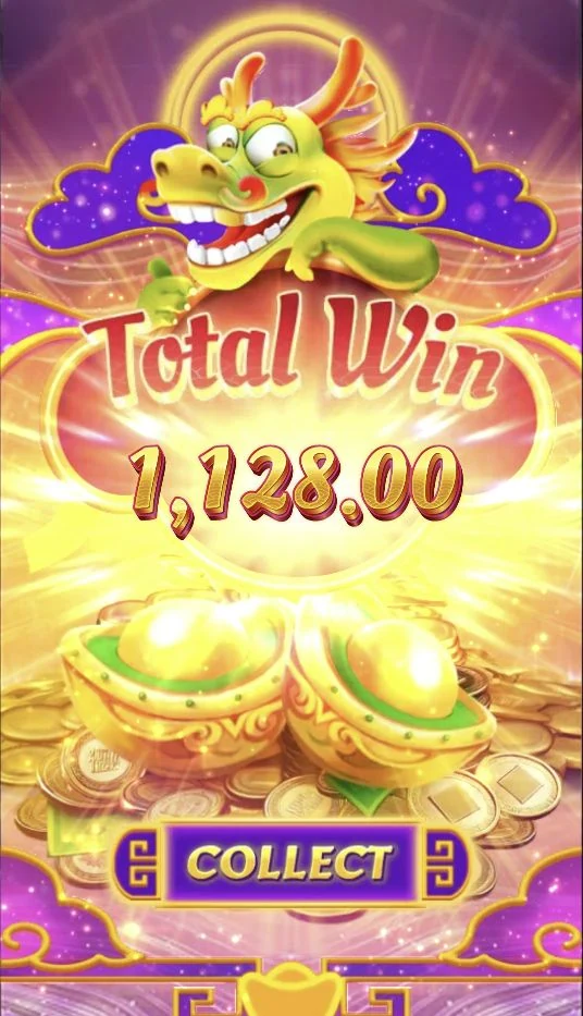 Lucky Dragon – The Free Spins results screen displays the accumulated win.